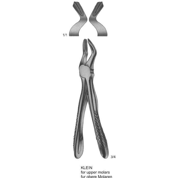 TOOTH EXTRACTING FORCEPS FOR CHILDREN