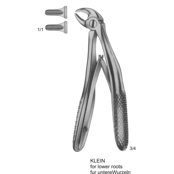 TOOTH EXTRACTING FORCEPS FOR CHILDREN